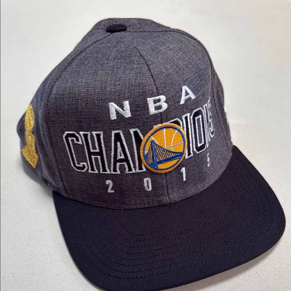 Golden State Warriors Adidas Black and Gray Cap 2015 NBA Finals